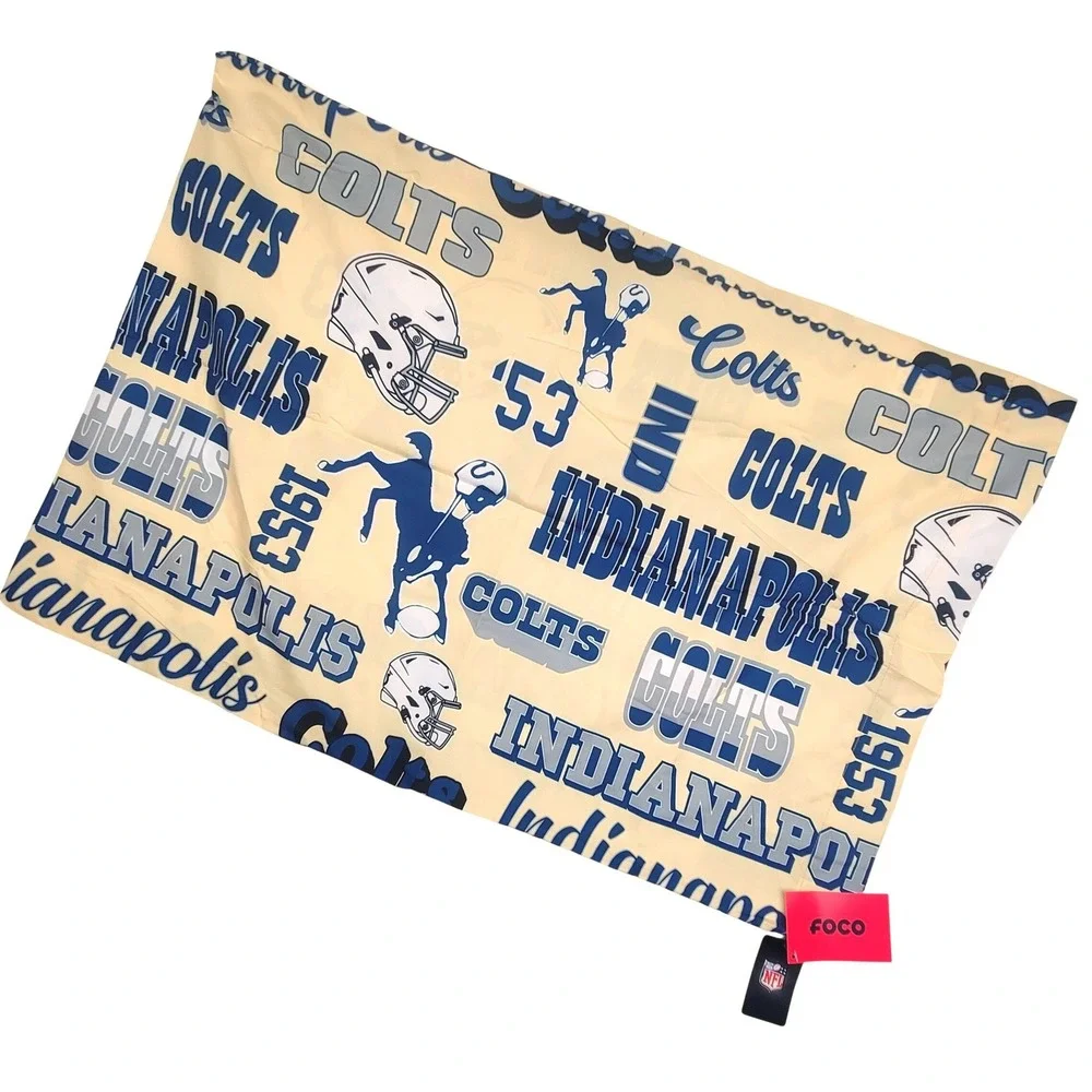 Indianapolis Colts NFL Football Pillow Cases 20 x 30 in - Set of 2‎ New by Foco